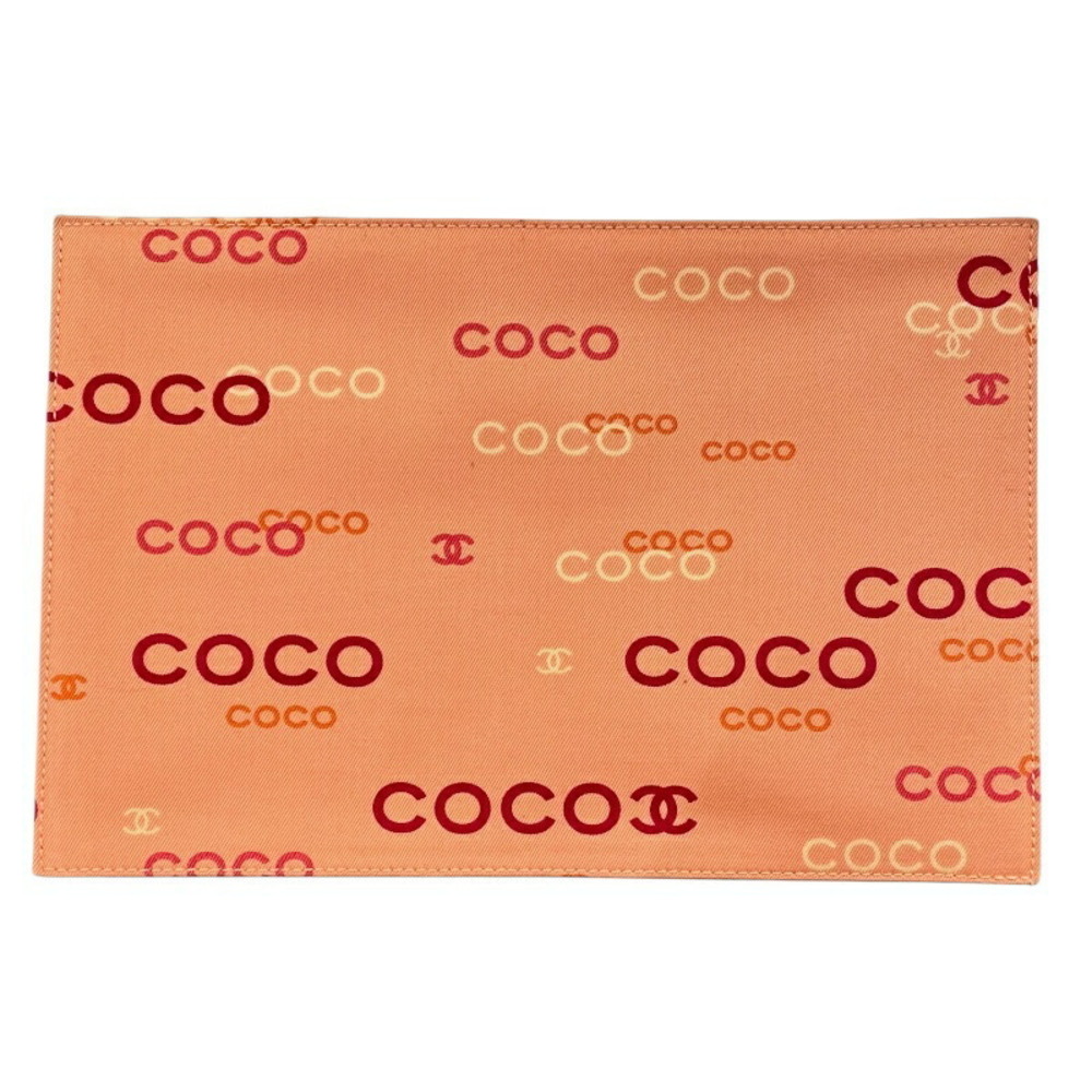 CHANEL Coco Print Clutch Pink GD Bag